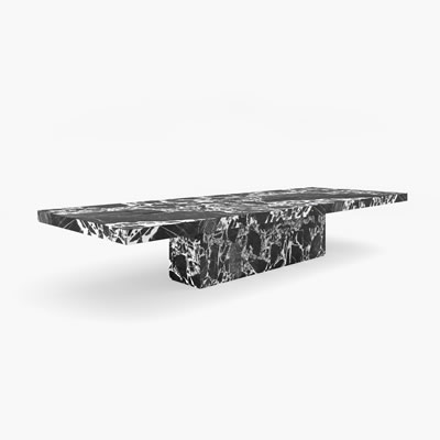 Conference Table Marble Black White FS416