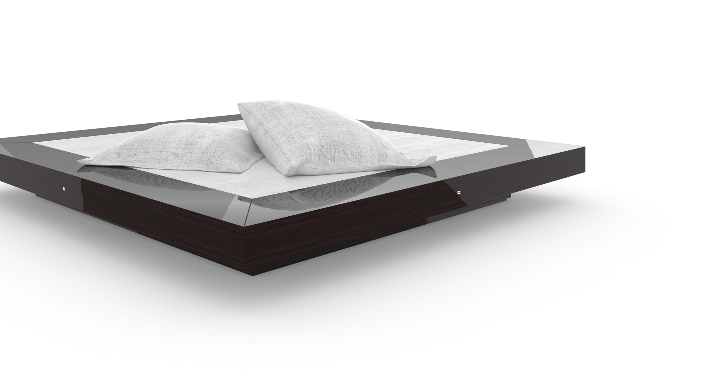Design Bett Handgefertigt Makassar Ebenholz Design Einzigartig Puristisch Luxus InteriorFELIX SCHWAKE