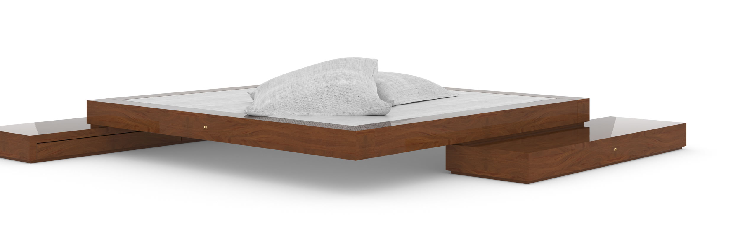 Design Bett Sideboards Raffiniert Mahagoni Edelholz Massgefertigt Elegant Design InteriorFELIX SCHWAKE