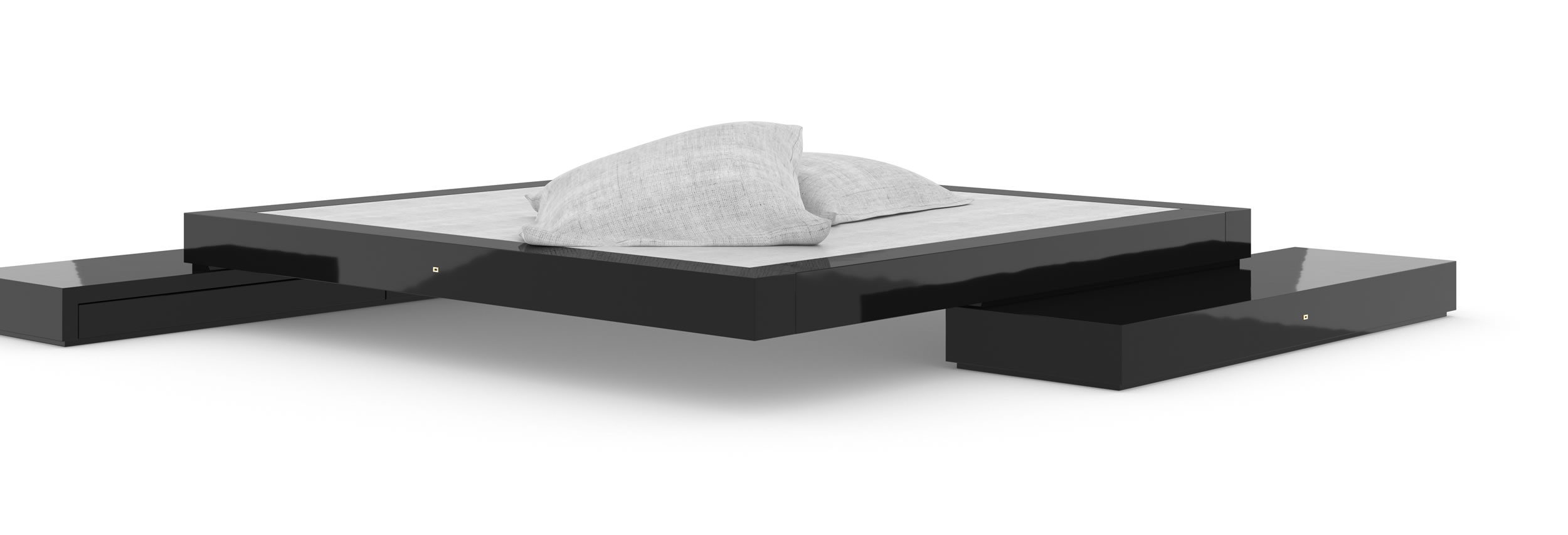 Design Bett Sideboards Schwarz Glaenzend Exklusiv Einzigartig Massgefertigt InteriorFELIX SCHWAKE