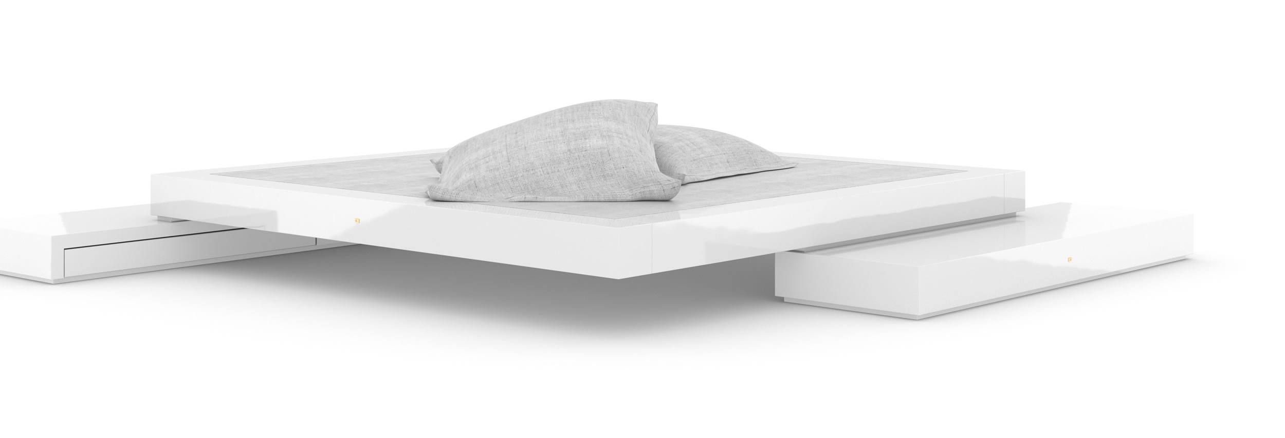 Design Bett Sideboards Weiss Glaenzend Premium Handgefertigt Design Elegant InteriorFELIX SCHWAKE