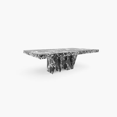 Dining Table Marble Black White FS174b