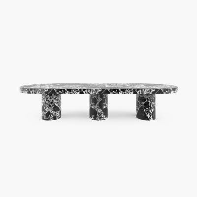 Dining Table Marble Black White FS179