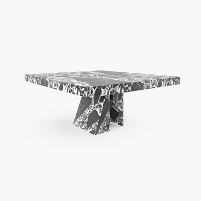 Dining Table Marble Black White FS194i