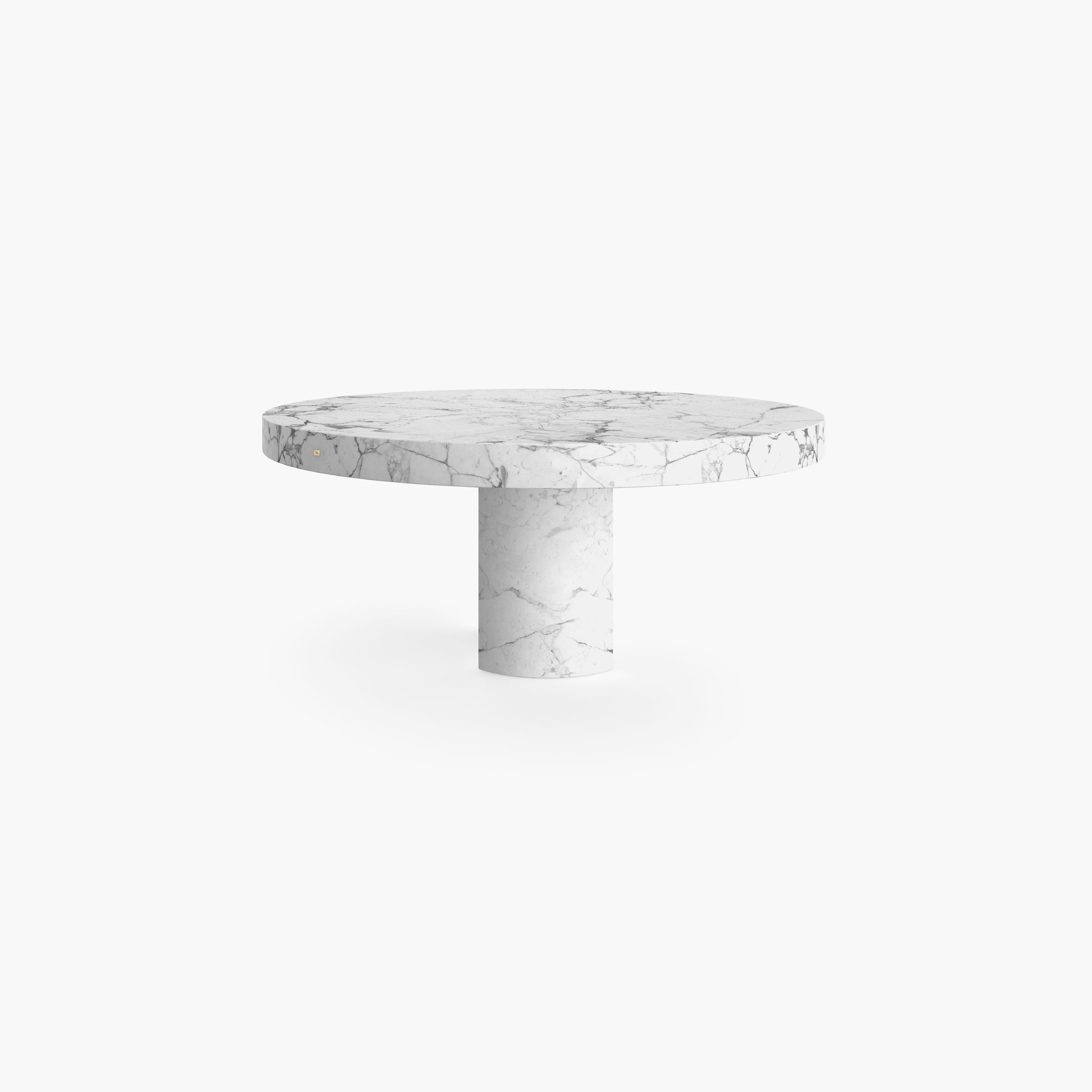 Dining Table round quarter cylinder segments legs White Grand Antique Marble statement Dining Room furniture design Dining Tables FS 194 A FELIX SCHWAKE