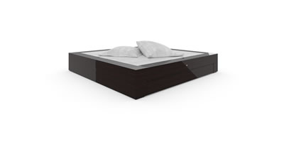 FELIX SCHWAKE BED I I 2 bed drawers precious wood macassar ebony black individually customized