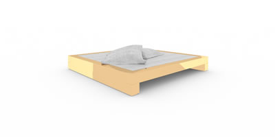 FELIX SCHWAKE BED I Low Bed Gold Hand Crafted Artwork