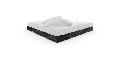 FELIX SCHWAKE BED IV Low Bed Marble Onyx Black art purism
