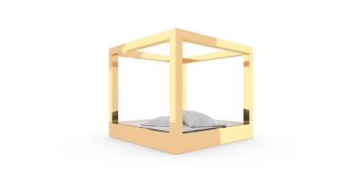 FELIX SCHWAKE BED V Canopy Bed Gold Hand Crafted Artwork