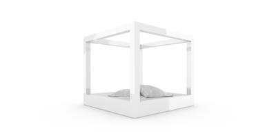 FELIX SCHWAKE BED V piano lacquer white individually customized