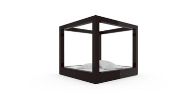 FELIX SCHWAKE BED V precious wood macassar ebony black individually customized