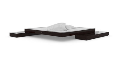 FELIX SCHWAKE BED VI precious wood macassar ebony black individually customized