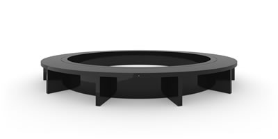 FELIX SCHWAKE BOARDROOM TABLE VI ring structure piano lacquer black individually customized