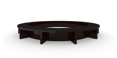FELIX SCHWAKE BOARDROOM TABLE VI ring structure precious wood macassar ebony black individually customized
