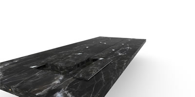 FELIX SCHWAKE CONFERENCE TABLE II V large Anlage marble black bespoke special edition Interior