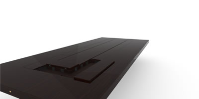 FELIX SCHWAKE CONFERENCE TABLE II V large Anlage precious wood macassar customized bespoke Interior