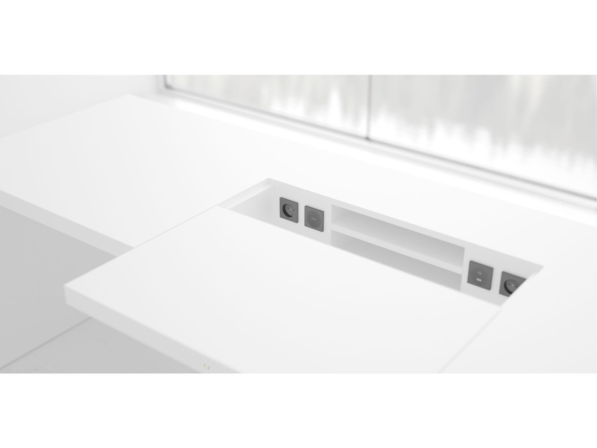 FELIX SCHWAKE DESK II Cultivate White Desk Big with Closed Front