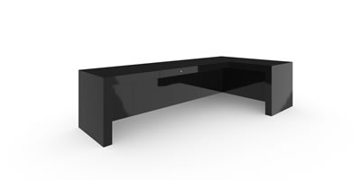 FELIX SCHWAKE DESK III Interior Piano Varnish black customized bespoke Interior