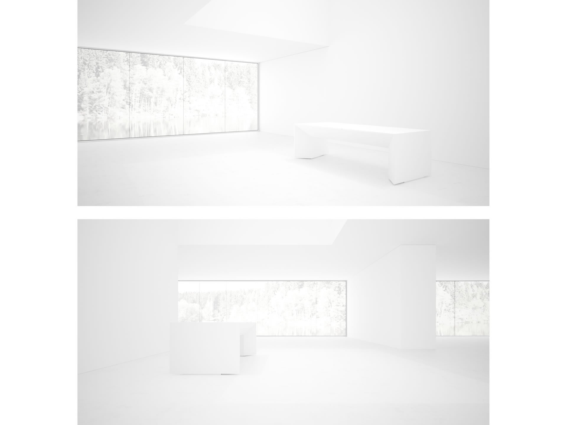 FELIX SCHWAKE SCHREIBTISCH I I Grosser Edler Weisser Design Schreibtisch Mit Auszug