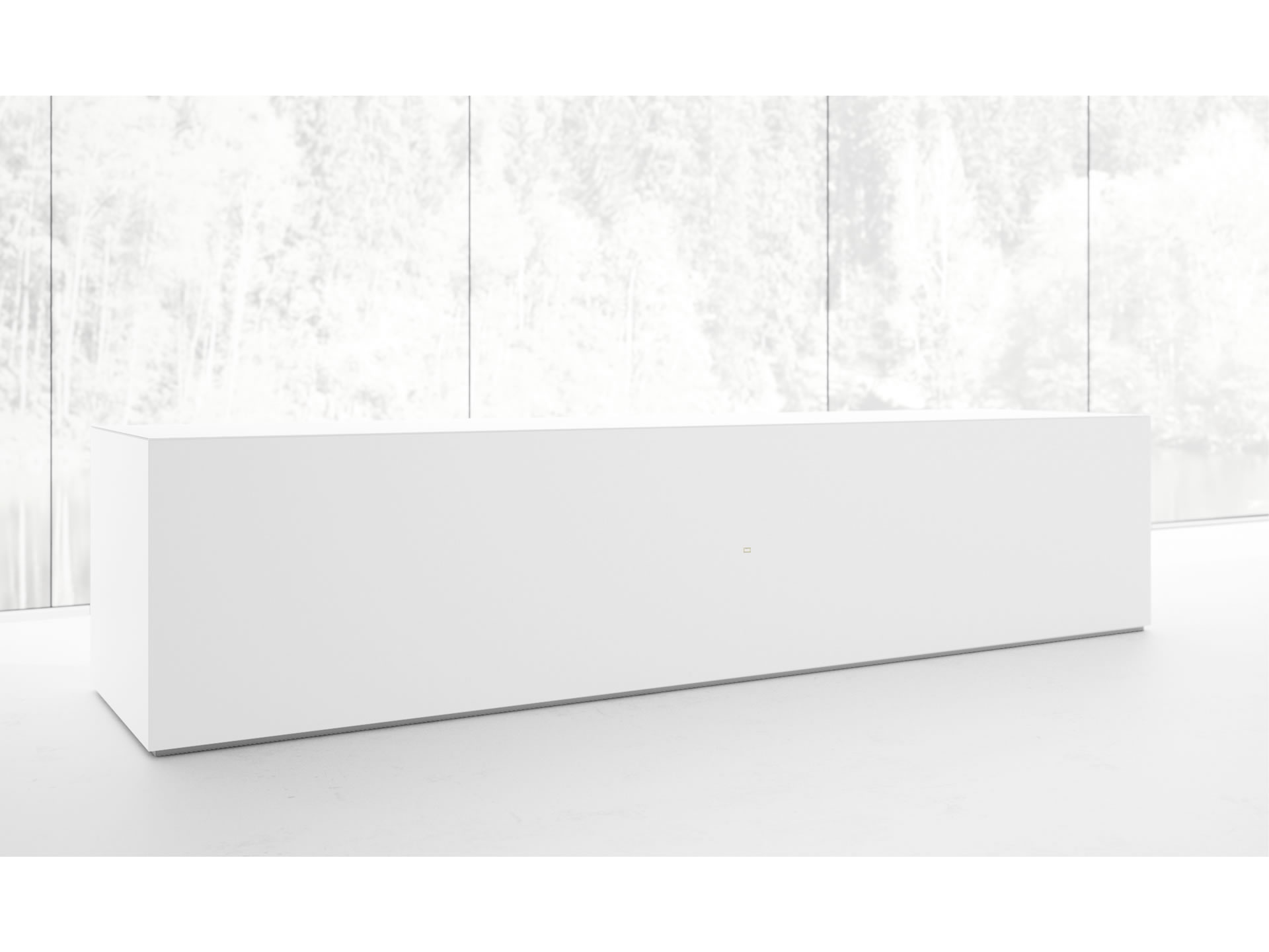 FELIX SCHWAKE SCHREIBTISCH II eindrucksvoller Weisser Schreibtisch Gross Geschlossene Front