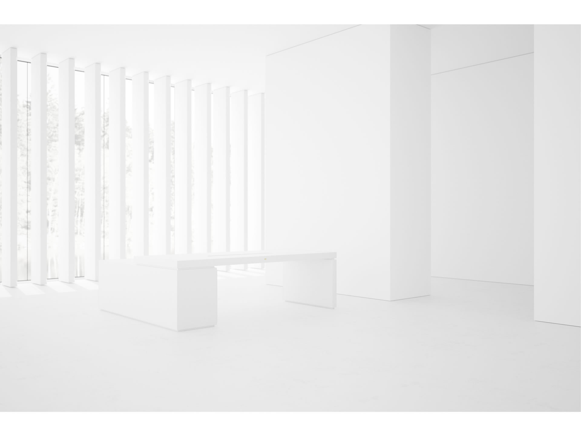 FELIX SCHWAKE SCHREIBTISCH IV I I Edler Weisser Eck Schreibtisch Mit 1 Technik Sideboard Fuer PC Drucker