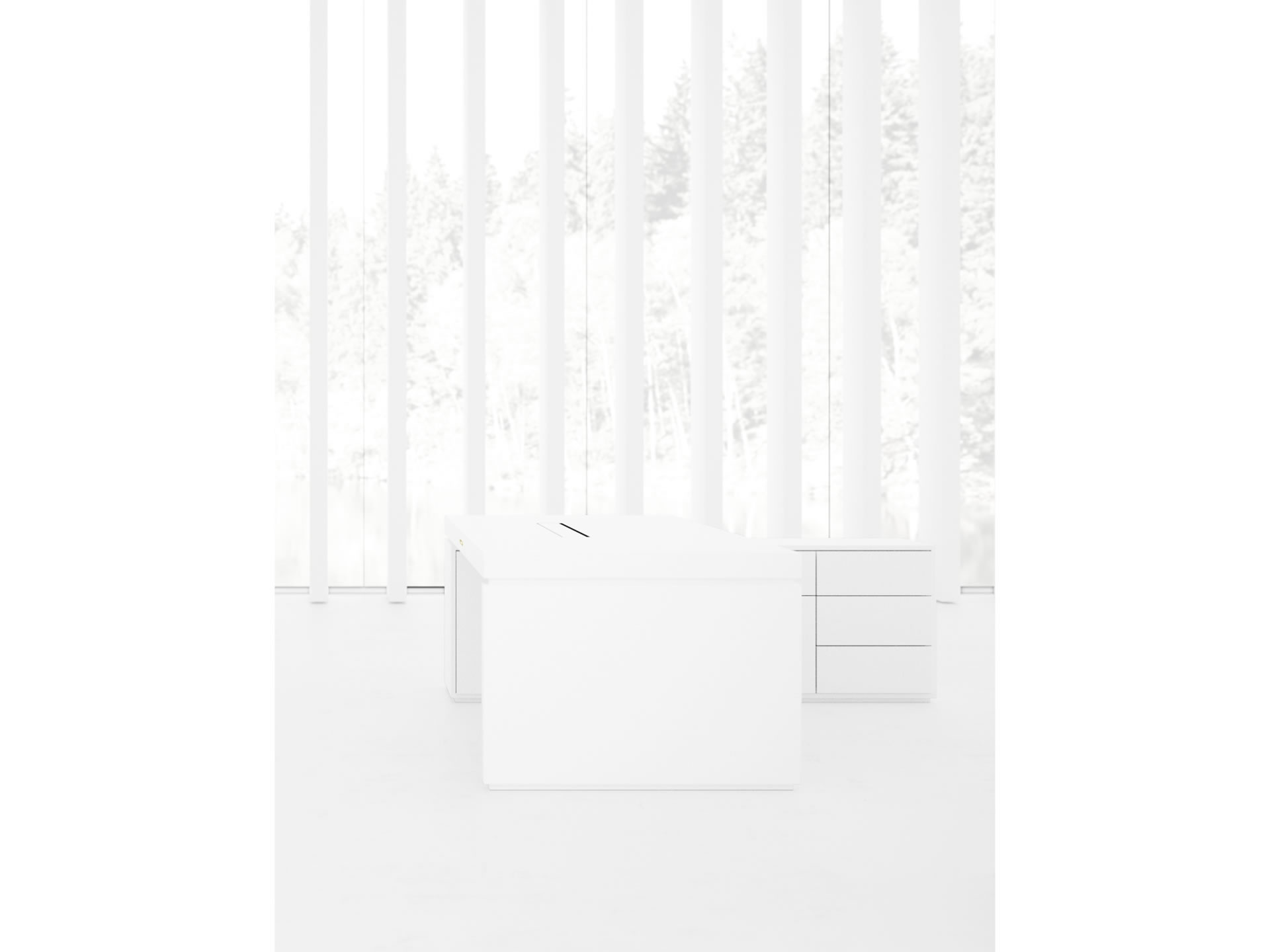 FELIX SCHWAKE SCHREIBTISCH IV I I Innovativer Weisser Eck Schreibtisch Mit 1 Technik Sideboard Fuer PC Drucker