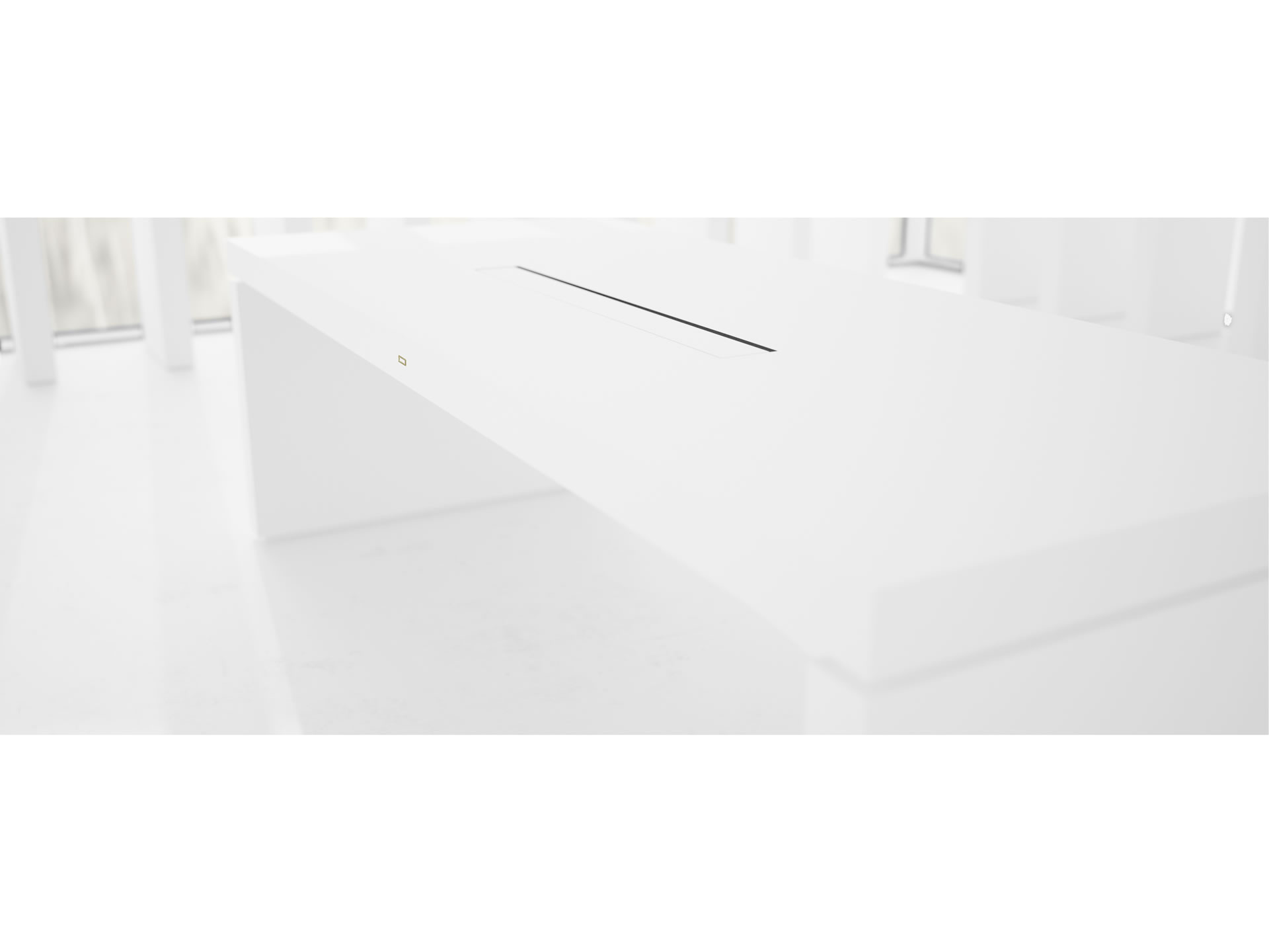 FELIX SCHWAKE SCHREIBTISCH IV spektakulaerer Weisser Chef Schreibtisch