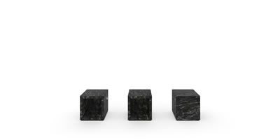 FELIX SCHWAKE SHELF I Cube Wall Mounted Marble Onyx Black art purism