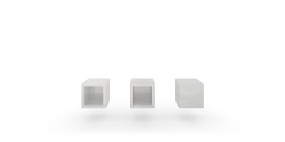 FELIX SCHWAKE SHELF I X I cube floor standing onyx marble white individually customized