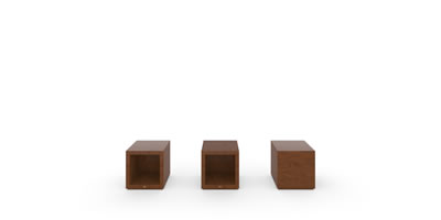 FELIX SCHWAKE SHELF I cubes wandhaengend precious wood mahogany individually customized