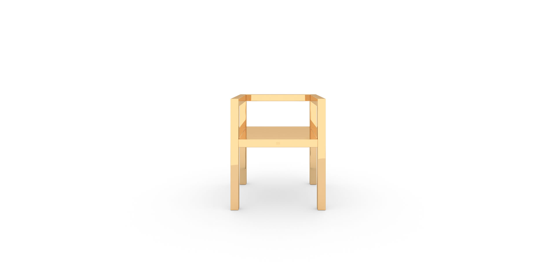 ST2 Design-Stuhl mit Armlehnen, Gold - FELIX SCHWAKE