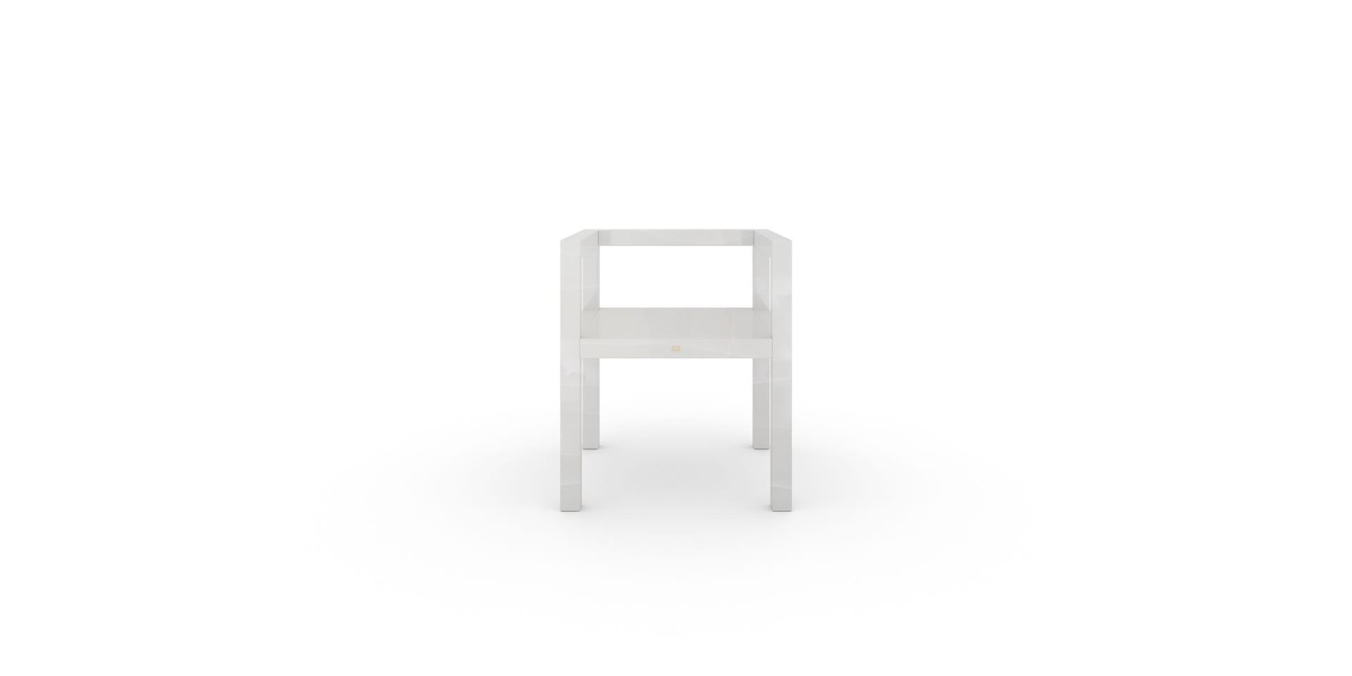 ST2 Design-Stuhl mit Armlehnen, Marmor, Weiß - FELIX SCHWAKE