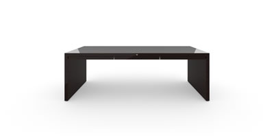 FELIX SCHWAKE TABLE I I with closed legs precious wood macassar ebony black individually customized