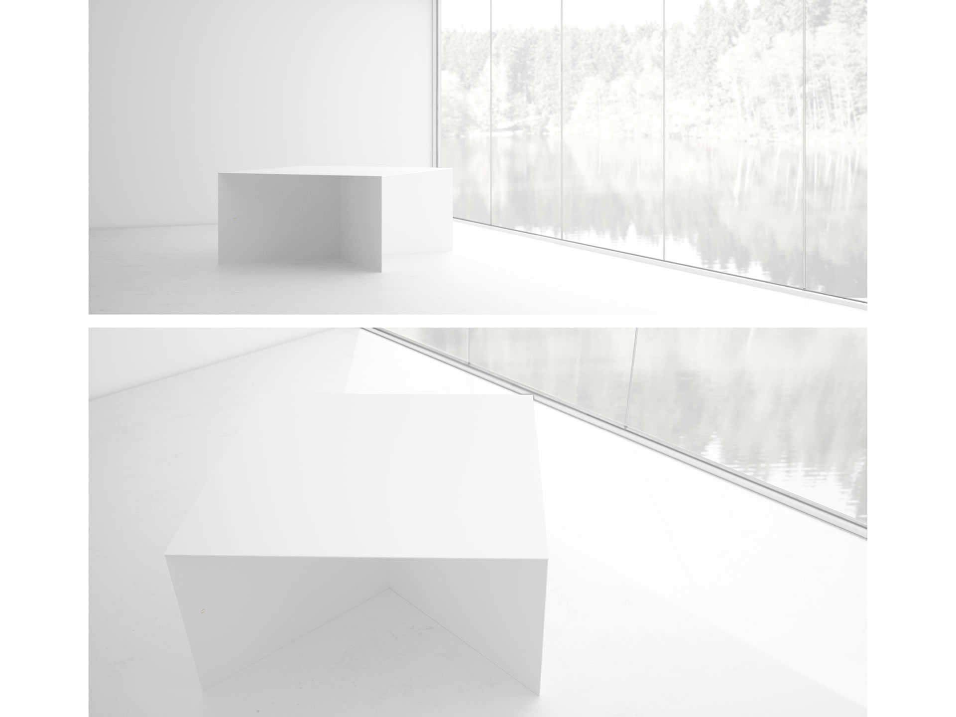 FELIX SCHWAKE TABLE IV Cultivate White Table with X Legs