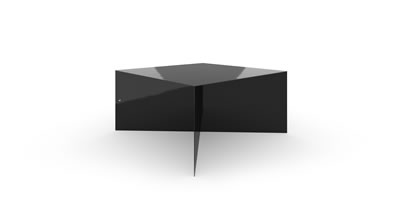 FELIX SCHWAKE TABLE IV with x legs piano lacquer black individually customized