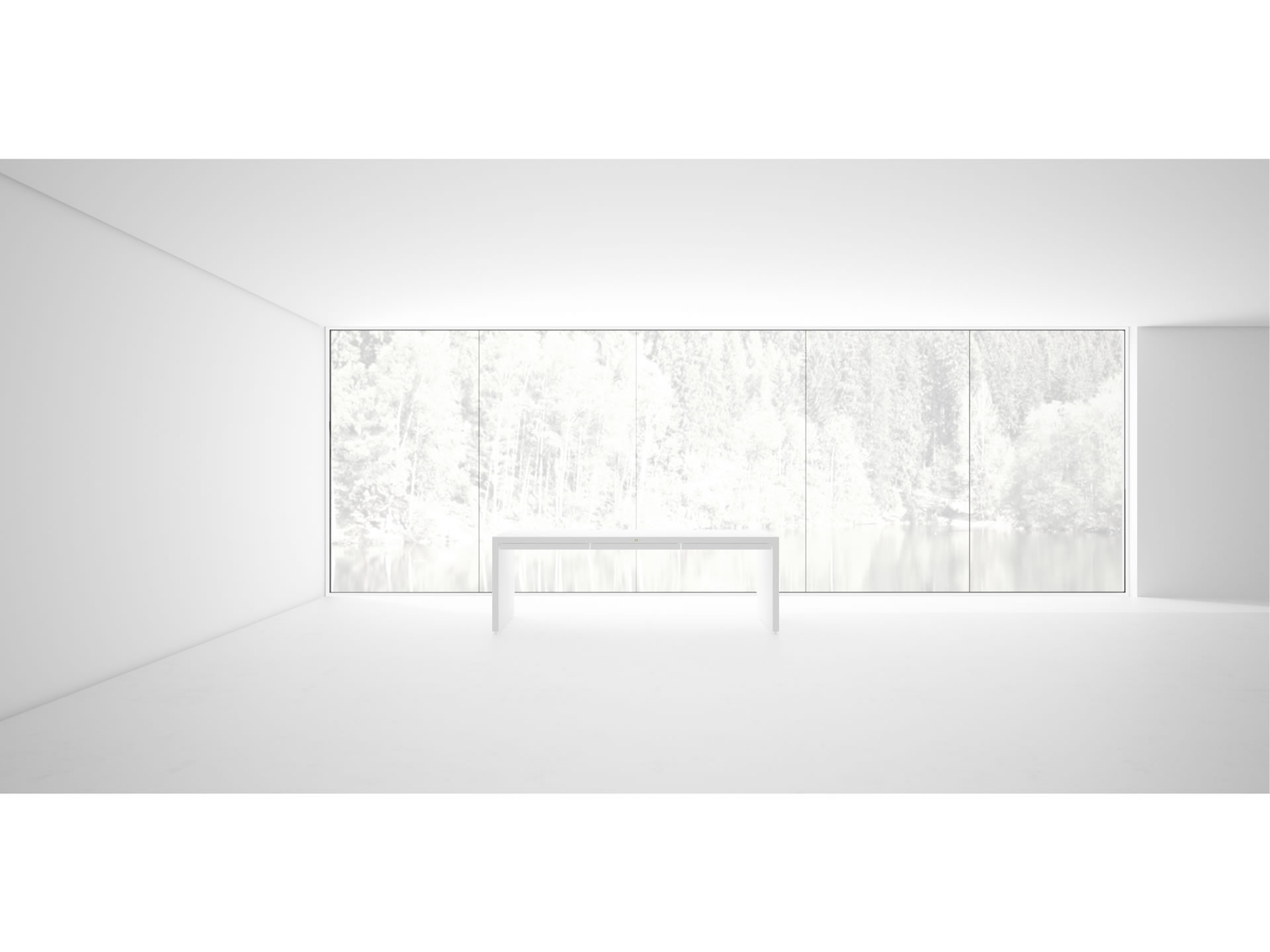 FELIX SCHWAKE TISCH I I Exklusiver Weisser Tisch Mit Wangen Fuss Mit Schubladen