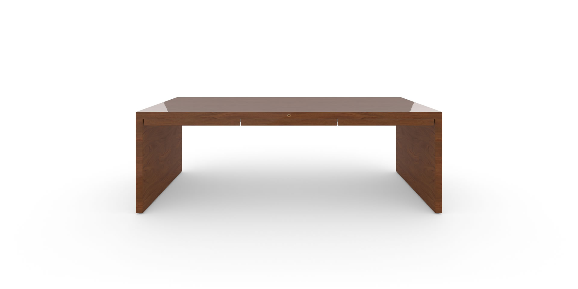 Design-Tisch mit Schubladen, Mahagoni Edelholz - FELIX SCHWAKE