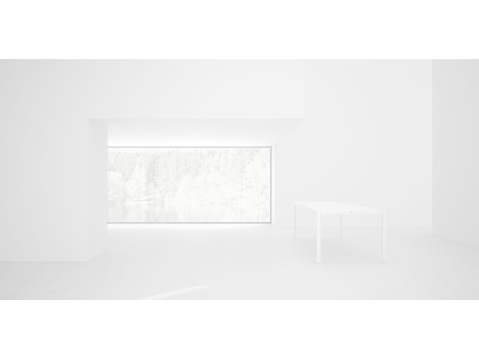 FELIX SCHWAKE TISCH II Exklusiver Weisser Tisch Mit 4 Fuessen