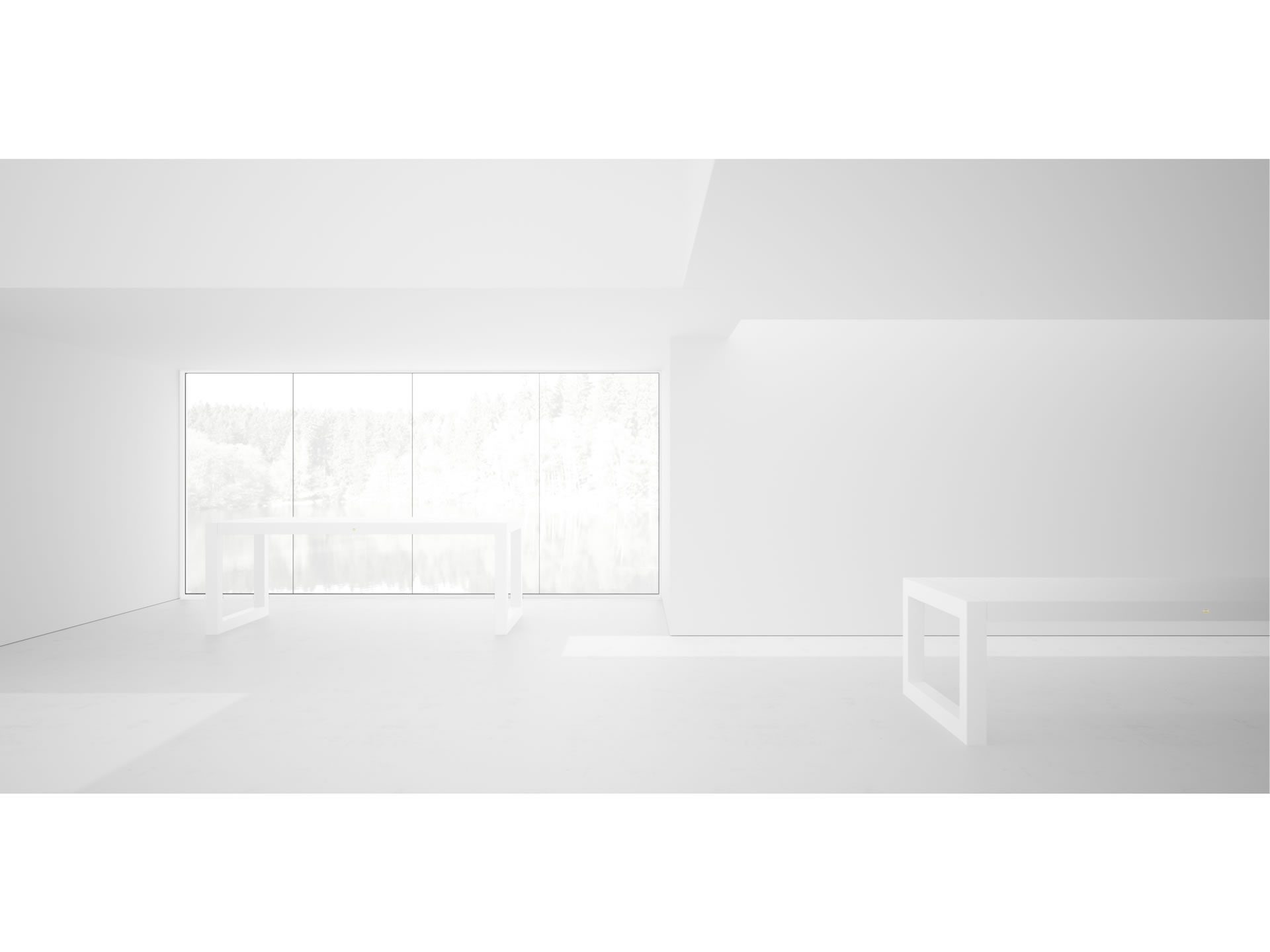 FELIX SCHWAKE TISCH III I Innovativer Weisser Tisch Mit Rahmen Fuss