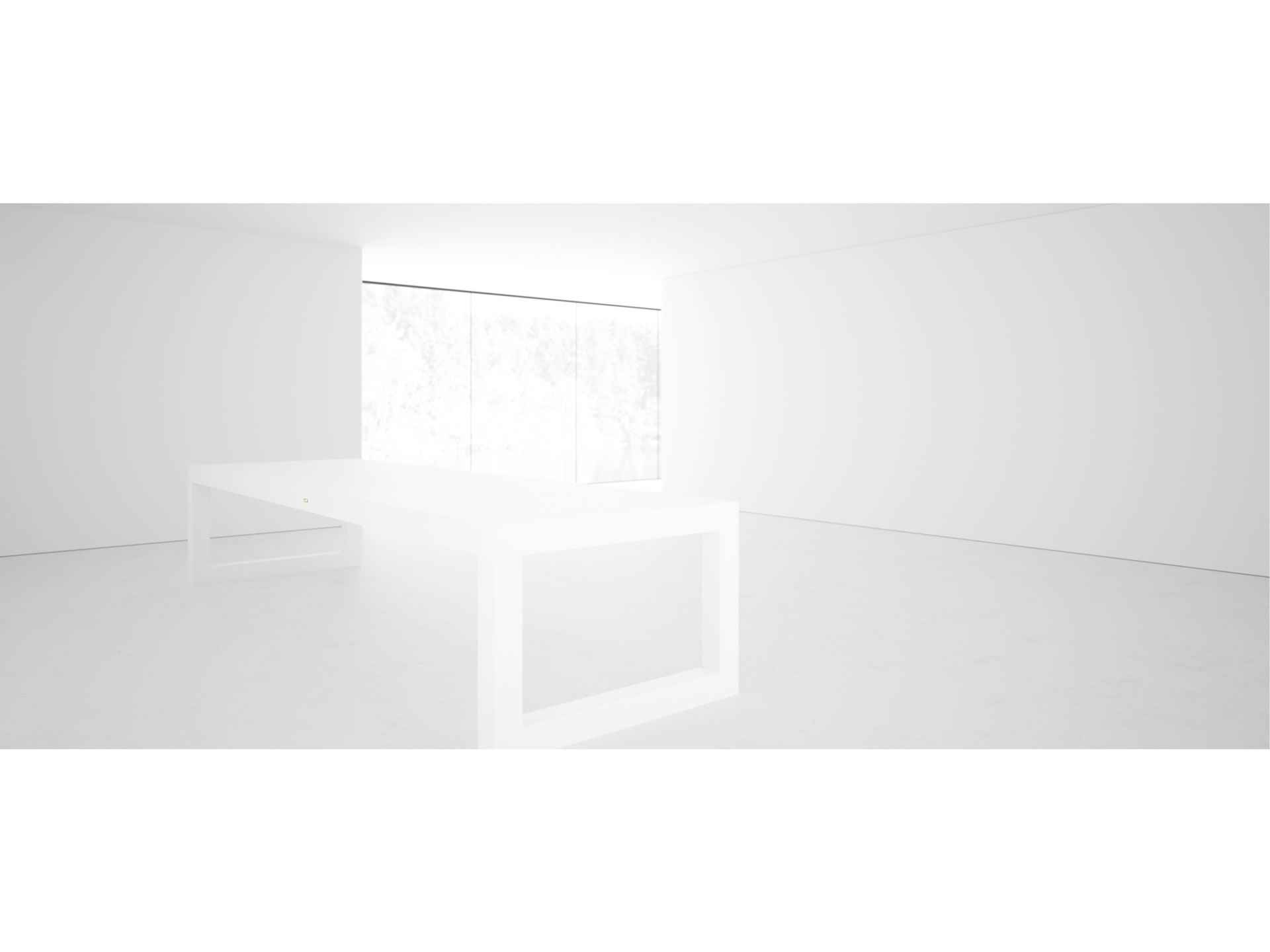 FELIX SCHWAKE TISCH III Minimalistischer Weisser Steh Tisch Mit Rahmen Fuss