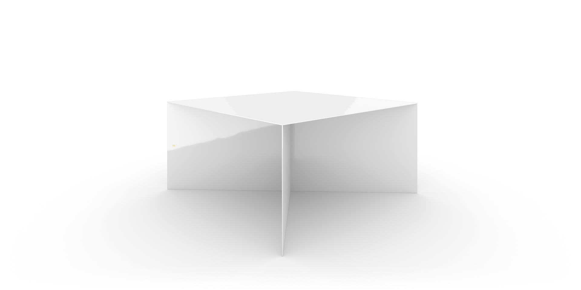 T4 Design Besprechungstisch, X-Fuß-Tisch, Klavierlack Weiß - FELIX SCHWAKE
