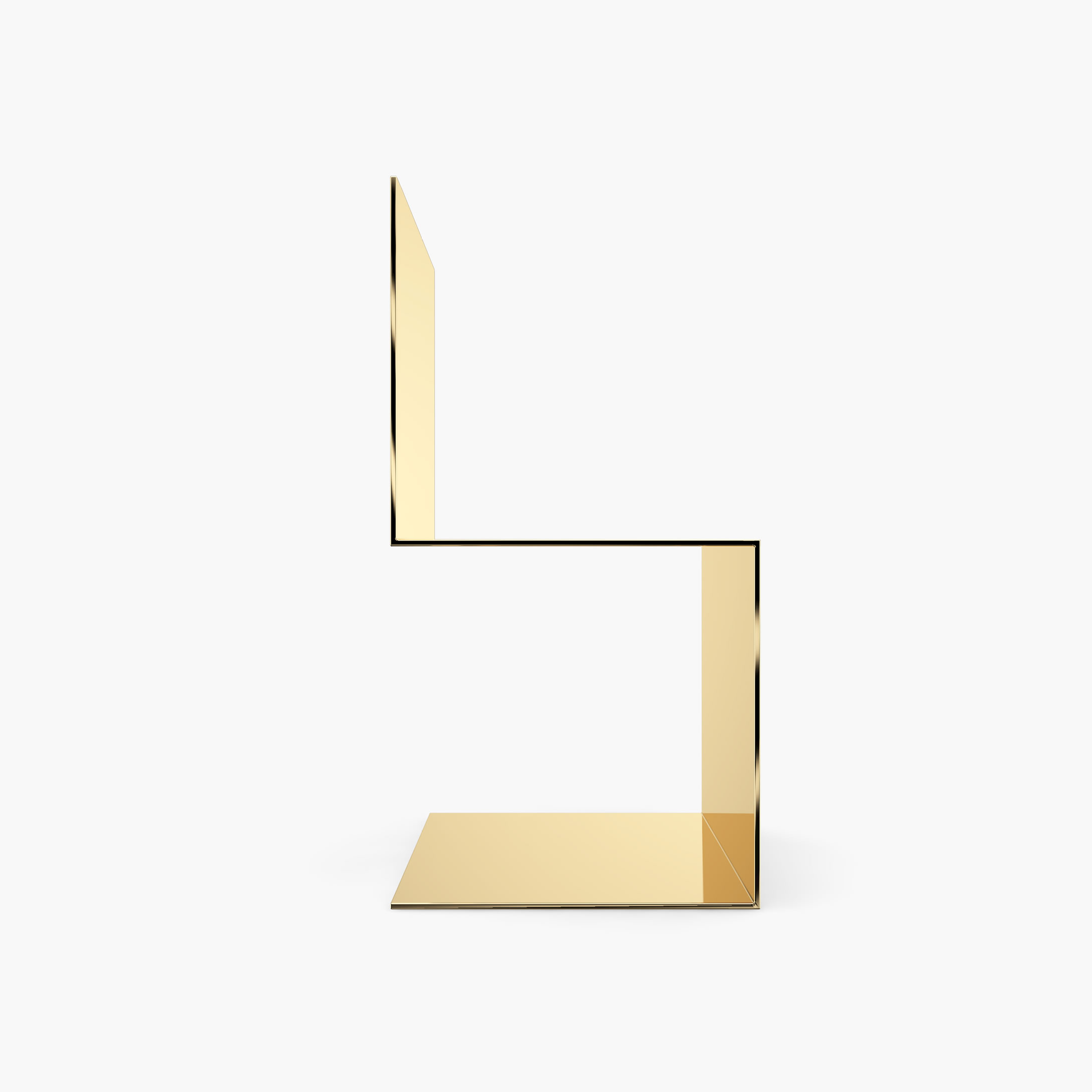 Freischwinger Stuhl quadratisch Gold einzigartig geformt Esszimmer Innenarchitektur Stuehle  Baenke FS 423 FELIX SCHWAKE