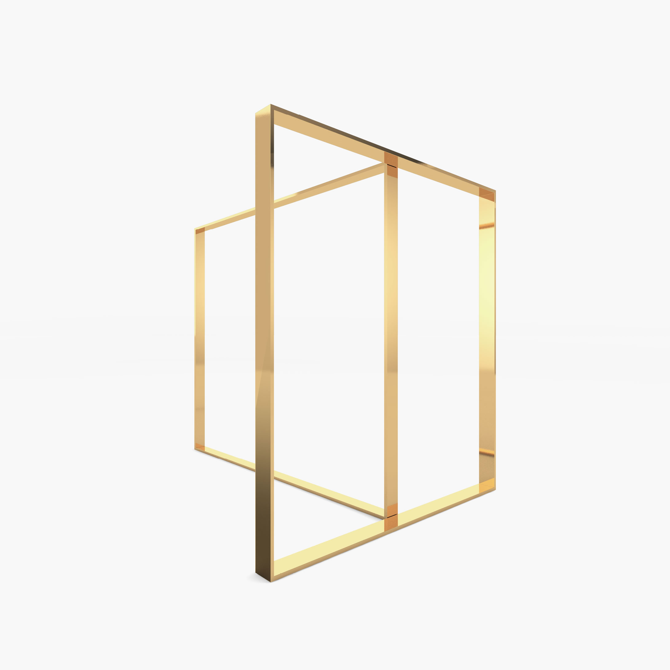 Kleider Staender quadratischen Rahmen Gold minimalistisch Schlafzimmer Luxus Kleiderschraenke FS 401 FELIX SCHWAKE