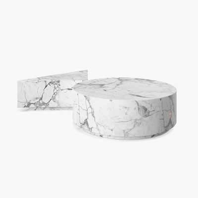 Marble Center Table White FS7273