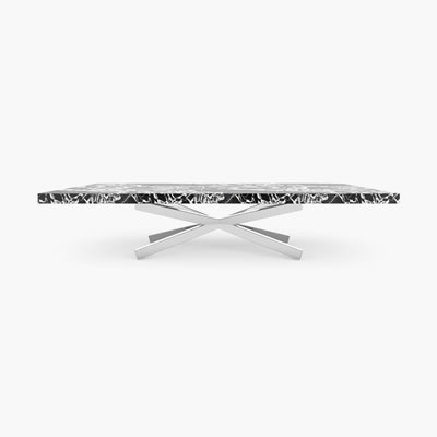 Marble Dining Table Black White FS175