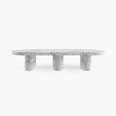 Marble Dining Table White FS179