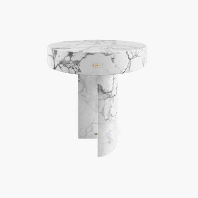 Marble Side Table White FS128b