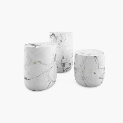 Marble Side Table White FS56b