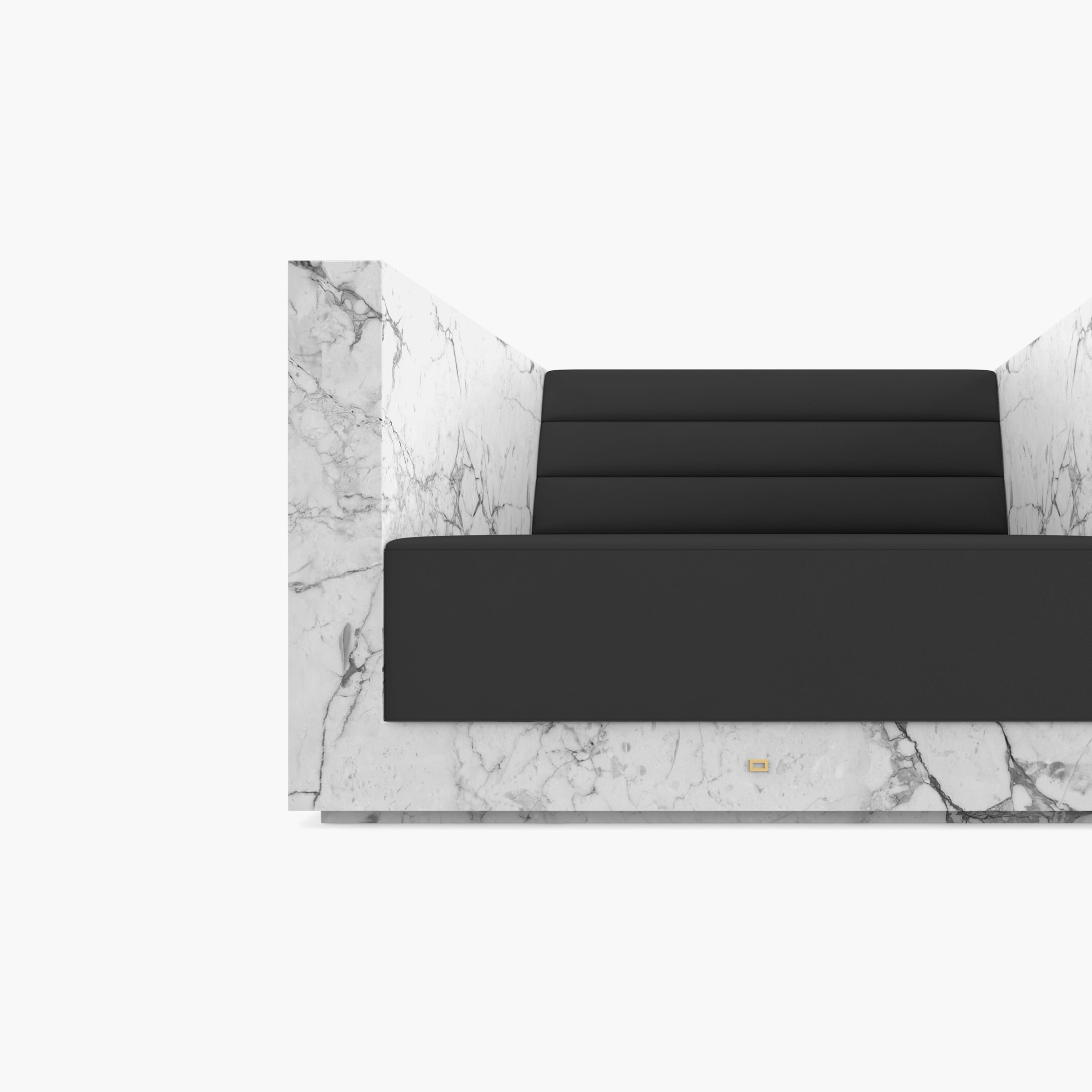 Sessel mit Armlehnen Weiss Arabescato Marmor exklusiv Wohnzimmer Design Sessel FS 403 FELIX SCHWAKE