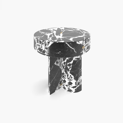 Side Table Marble Black White FS1291